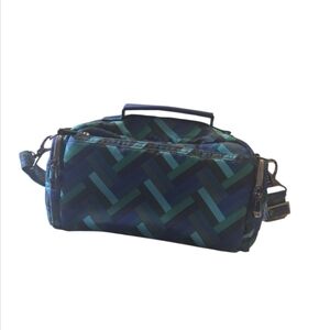 Lug Puddle Jumper Crossbody Bag - Geo Teal Pattern